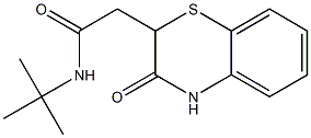 N-(tert-butyl)-2-(3-oxo-3,4-dihydro-2H-1,4-benzothiazin-2-yl)acetamide Struktur