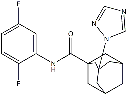 N-(2,5-difluorophenyl)-3-(1H-1,2,4-triazol-1-yl)-1-adamantanecarboxamide Struktur