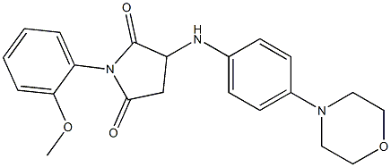 1-(2-methoxyphenyl)-3-[4-(4-morpholinyl)anilino]-2,5-pyrrolidinedione Struktur