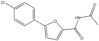 N-acetyl-5-(4-chlorophenyl)-2-furamide Struktur