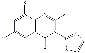 6,8-dibromo-2-methyl-3-(1,3-thiazol-2-yl)-4(3H)-quinazolinone Struktur