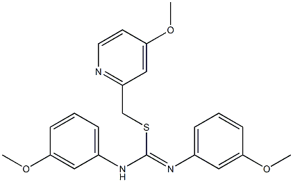 (4-methoxy-2-pyridinyl)methyl N,N'-bis(3-methoxyphenyl)imidothiocarbamate Struktur