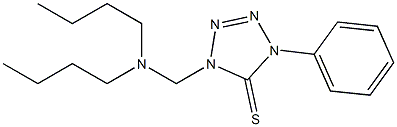 1-[(dibutylamino)methyl]-4-phenyl-1,4-dihydro-5H-tetraazole-5-thione Struktur