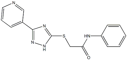 N-phenyl-2-{[3-(3-pyridinyl)-1H-1,2,4-triazol-5-yl]sulfanyl}acetamide Struktur