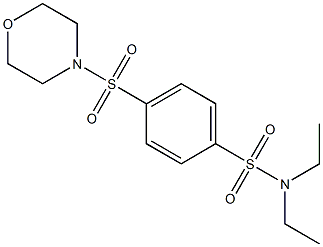 N,N-diethyl-4-(morpholin-4-ylsulfonyl)benzenesulfonamide Struktur