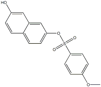 7-hydroxy-2-naphthyl 4-methoxybenzenesulfonate Struktur