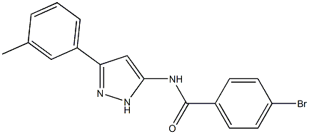 4-bromo-N-[3-(3-methylphenyl)-1H-pyrazol-5-yl]benzamide Struktur