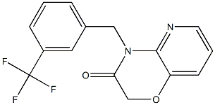 4-[3-(trifluoromethyl)benzyl]-2H-pyrido[3,2-b][1,4]oxazin-3(4H)-one Struktur