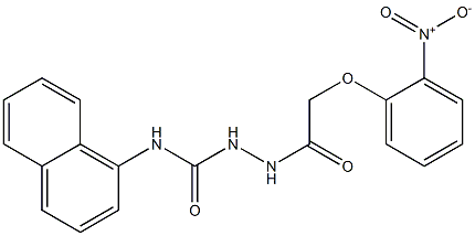 2-({2-nitrophenoxy}acetyl)-N-(1-naphthyl)hydrazinecarboxamide Struktur