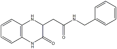 N-benzyl-2-(3-oxo-1,2,3,4-tetrahydro-2-quinoxalinyl)acetamide Struktur