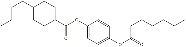 4-(heptanoyloxy)phenyl 4-butylcyclohexanecarboxylate Struktur