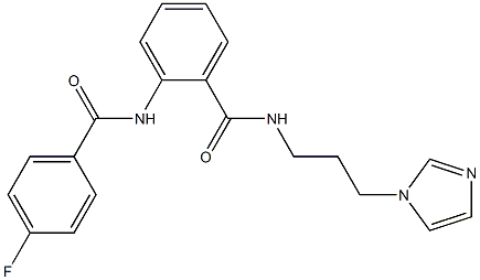 2-[(4-fluorobenzoyl)amino]-N-[3-(1H-imidazol-1-yl)propyl]benzamide Struktur