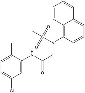 N-(5-chloro-2-methylphenyl)-2-[(methylsulfonyl)(1-naphthyl)amino]acetamide Struktur