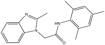 N-mesityl-2-(2-methyl-1H-benzimidazol-1-yl)acetamide Struktur