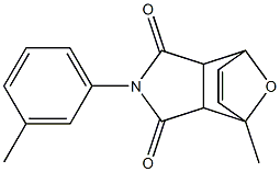 1-methyl-4-(3-methylphenyl)-10-oxa-4-azatricyclo[5.2.1.0~2,6~]dec-8-ene-3,5-dione Struktur