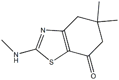 5,5-dimethyl-2-(methylamino)-5,6-dihydro-1,3-benzothiazol-7(4H)-one Struktur