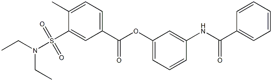 3-(benzoylamino)phenyl 3-[(diethylamino)sulfonyl]-4-methylbenzoate Struktur