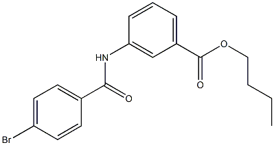 butyl 3-{[(4-bromophenyl)carbonyl]amino}benzoate Struktur