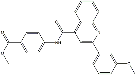 methyl 4-({[2-(3-methoxyphenyl)-4-quinolinyl]carbonyl}amino)benzoate Struktur