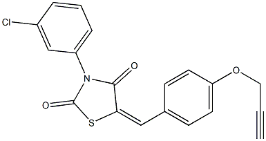 3-(3-chlorophenyl)-5-[4-(2-propynyloxy)benzylidene]-1,3-thiazolidine-2,4-dione Struktur