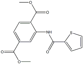 dimethyl 2-[(thien-2-ylcarbonyl)amino]benzene-1,4-dicarboxylate Struktur