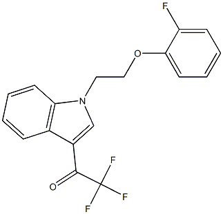 2,2,2-trifluoro-1-{1-[2-(2-fluorophenoxy)ethyl]-1H-indol-3-yl}ethanone Struktur