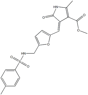 methyl 2-methyl-4-{[5-({[(4-methylphenyl)sulfonyl]amino}methyl)-2-furyl]methylene}-5-oxo-4,5-dihydro-1H-pyrrole-3-carboxylate Struktur