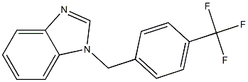 1-{[4-(trifluoromethyl)phenyl]methyl}-1H-benzimidazole Struktur