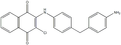 2-[4-(4-aminobenzyl)anilino]-3-chloronaphthoquinone Struktur