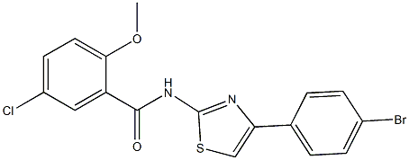 N-[4-(4-bromophenyl)-1,3-thiazol-2-yl]-5-chloro-2-methoxybenzamide Struktur