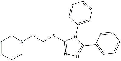 4,5-diphenyl-4H-1,2,4-triazol-3-yl 2-(1-piperidinyl)ethyl sulfide Struktur