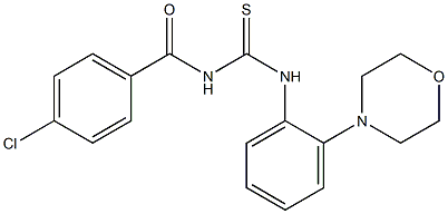 N-(4-chlorobenzoyl)-N'-(2-morpholin-4-ylphenyl)thiourea Struktur