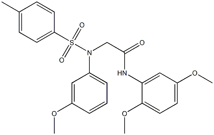 N-(2,5-dimethoxyphenyl)-2-{3-methoxy[(4-methylphenyl)sulfonyl]anilino}acetamide Struktur