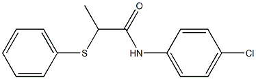 N-(4-chlorophenyl)-2-(phenylsulfanyl)propanamide Struktur