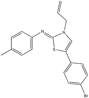 N-(3-allyl-5-(4-bromophenyl)-1,3-thiazol-2(3H)-ylidene)-N-(4-methylphenyl)amine Struktur