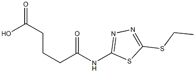 5-{[5-(ethylsulfanyl)-1,3,4-thiadiazol-2-yl]amino}-5-oxopentanoic acid Struktur