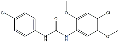 N-(4-chloro-2,5-dimethoxyphenyl)-N'-(4-chlorophenyl)urea Struktur