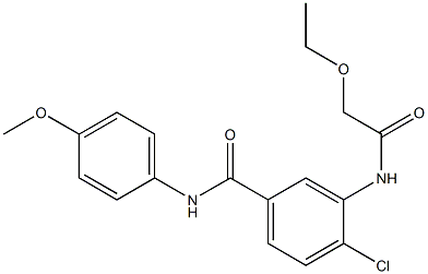 4-chloro-3-[(ethoxyacetyl)amino]-N-(4-methoxyphenyl)benzamide Struktur