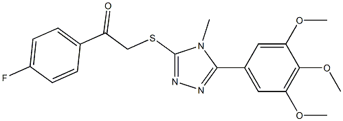 1-(4-fluorophenyl)-2-{[4-methyl-5-(3,4,5-trimethoxyphenyl)-4H-1,2,4-triazol-3-yl]sulfanyl}ethanone Struktur