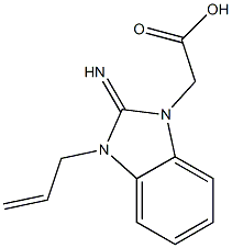 (3-allyl-2-imino-2,3-dihydro-1H-benzimidazol-1-yl)acetic acid Struktur