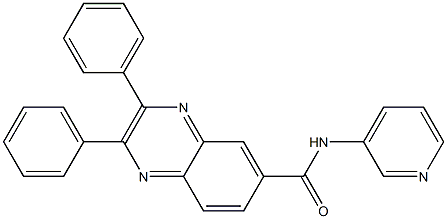 2,3-diphenyl-N-(3-pyridinyl)-6-quinoxalinecarboxamide Struktur