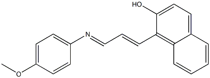 1-{3-[(4-methoxyphenyl)imino]-1-propenyl}-2-naphthol Struktur