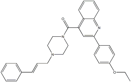 2-(4-ethoxyphenyl)-4-{[4-(3-phenylprop-2-enyl)piperazin-1-yl]carbonyl}quinoline Struktur