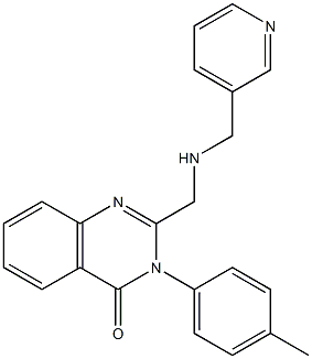 3-(4-methylphenyl)-2-{[(3-pyridinylmethyl)amino]methyl}-4(3H)-quinazolinone Struktur