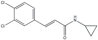 N-cyclopropyl-3-(3,4-dichlorophenyl)acrylamide Struktur