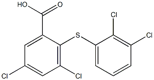 3,5-dichloro-2-[(2,3-dichlorophenyl)sulfanyl]benzoic acid Struktur