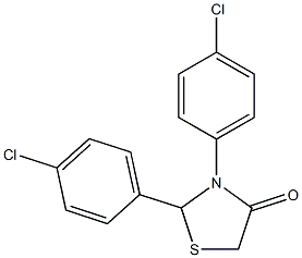 2,3-bis(4-chlorophenyl)-1,3-thiazolidin-4-one Struktur