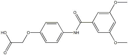 {4-[(3,5-dimethoxybenzoyl)amino]phenoxy}acetic acid Struktur