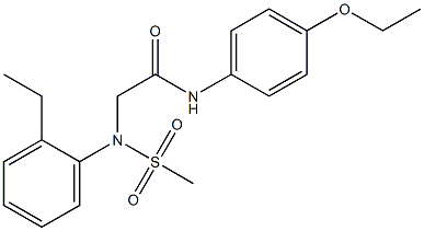 N-(4-ethoxyphenyl)-2-[2-ethyl(methylsulfonyl)anilino]acetamide Struktur