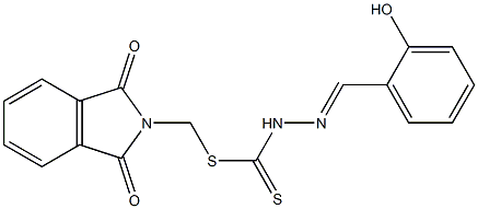 (1,3-dioxo-1,3-dihydro-2H-isoindol-2-yl)methyl 2-(2-hydroxybenzylidene)hydrazinecarbodithioate Struktur